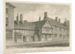 Burton-upon-Trent - Old Houses on High Street: sepia drawing, 1839 by John Buckler