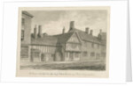 Burton-upon-Trent - Old Houses on High Street: sepia drawing, 1839 by John Buckler