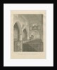 Interior of Cannock Church: sepia drawing, 1841 by John Buckler