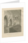Interior of Cannock Church: sepia drawing, 1841 by John Buckler