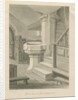 Font in Cannock Church by John Chessell Buckler