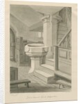 Font in Cannock Church by John Chessell Buckler