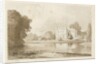 Hatherton Hall: sepia drawing, 1843 by Thomas Peploe Wood