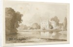 Hatherton Hall: sepia drawing, 1843 by Thomas Peploe Wood