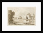 Hatherton Hall: sepia drawing, 1843 by Thomas Peploe Wood