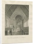 Castle Church - Interior of Church: sepia drawing, 1845 by John Buckler