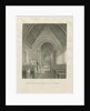 Castle Church - Interior of Church: sepia drawing, 1845 by John Buckler