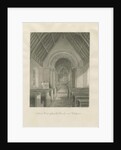 Castle Church - Interior of Church: sepia drawing, 1845 by John Buckler