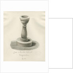 Font in Cauldon Church by John Buckler