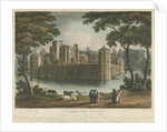 Caverswall Castle: coloured aquatint engraving, 1 Feb 1817 by Thomas Sutherland