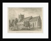 Caverswall Church: sepia drawing, 1844 by John Buckler