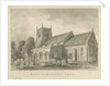 Caverswall Church: sepia drawing, 1844 by John Buckler