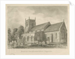 Caverswall Church: sepia drawing, 1844 by John Buckler