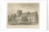 Caverswall Church: sepia drawing, 1844 by John Buckler