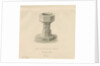 Font in Caverswall Church: sepia drawing, 1840 by John Buckler