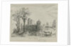 Caverswall Castle: ink sketch, nd [?19th cent] by School English