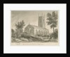Cheadle Church: sepia drawing, 1841 by John Chessell Buckler