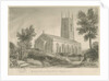 Cheadle Church: sepia drawing, 1841 by John Chessell Buckler