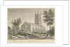 Cheadle Church: sepia drawing, 1841 by John Chessell Buckler