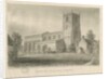 Checkley Church: sepia drawing, 1841 by John Chessell Buckler