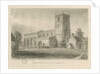 Checkley Church: sepia drawing, 1841 by John Chessell Buckler