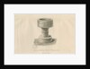 Font in Checkley Church: sepia drawing, 1841 by John Chessell Buckler