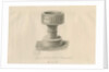 Font in Checkley Church: sepia drawing, 1841 by John Chessell Buckler