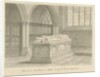 Clifton Campville Church - Vernon Monument: sepia drawing, 1838 by John Buckler
