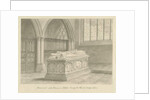 Clifton Campville Church - Vernon Monument: sepia drawing, 1838 by John Buckler