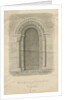 Codsall Church - South Doorway: sepia drawing, 1843 by John Buckler
