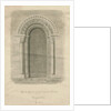 Codsall Church - South Doorway: sepia drawing, 1843 by John Buckler