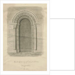 Codsall Church - South Doorway: sepia drawing, 1843 by John Buckler