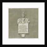 Colwich - Mural Monument to George Sprat: engraving, nd [?19th cent]. by School English