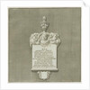 Colwich - Mural Monument to George Sprat: engraving, nd [?19th cent]. by School English