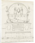 Colwich - Tomb of Robert Wolseley: pen and ink drawing, 1837 by Thomas Peploe Wood