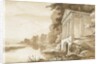 Colwich - Temple near Wolseley Bridge: sepia wash drawing, nd [1837-1838] by Thomas Peploe Wood