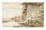 Colwich - Temple near Wolseley Bridge: sepia wash drawing, nd [1837-1838] by Thomas Peploe Wood