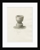 Font in Dilhorne Church: sepia drawing, 1847 by John Buckler