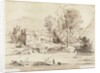 Dovedale - Thorpe Mill: pen and sepia drawing, 1836 by Thomas Peploe Wood