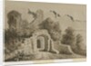 Dudley Castle - The Gateway: red-sepia wash drawing, 8 Jun 1843 by Allen Edward Everitt