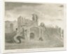 Dudley Castle - Principal Entrance: aquatint engraving, nd [?18th cent] by School English