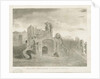 Dudley Castle - Principal Entrance: aquatint engraving, nd [?18th cent] by School English