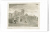 Dudley Castle - Principal Entrance: aquatint engraving, nd [?18th cent] by School English