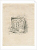 Font in Ilam Church: lithograph, 1855 by School English
