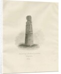 Ilam Church - Ancient Cross: sepia drawing, 1847 by John Buckler