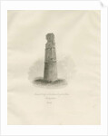 Ilam Church - Ancient Cross: sepia drawing, 1847 by John Buckler