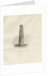 Ilam Church - Ancient Cross: sepia drawing, 1847 by John Buckler