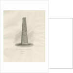 Ilam Church - Ancient Cross: sepia drawing, 1847 by John Buckler