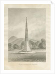 Ilam Village - Cross: sepia drawing, 1847 by John Buckler