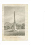 Ilam Village - Cross: sepia drawing, 1847 by John Buckler
